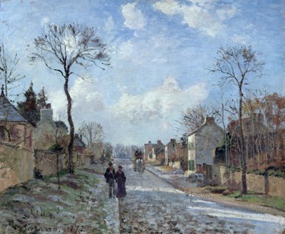 De Weg naar Louveciennes, 1872 door Camille Jacob Pissarro